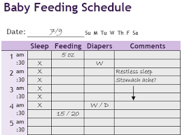 Perspicuous Baby Feeding And Sleeping Chart 5 Month Old