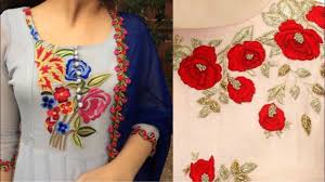 The pattern stitch very nice i used metallic. Latest Neck Embroidery Designs Neck Embroidery Side Neck Embroidery Neck Designs Embroidery Flowers Embroidery