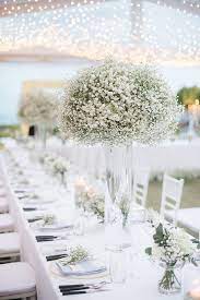 Elegant All Baby S Breath Wedding Strictly Weddings Flower Centerpieces Wedding Wedding Decor Elegant Classy Wedding Decor