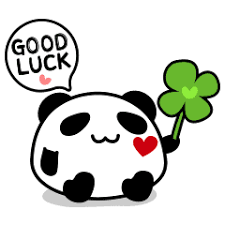 Exam wishes by cute sms zone. Panda Maru Good Luck Line Stickers Line Store