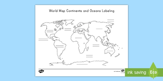 Second graders use a map scale to determine distances between cities in the state of florida. Blank World Map Continents And Oceans Labeling Activity