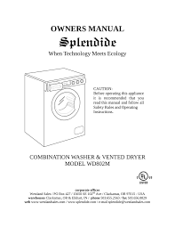 Lg wm3488hs 24 inch wide 2.3 cu. Splendide Wd802m User Manual Manualzz