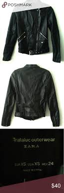 Nwot Zara Trafaluc Size Xs Black Moto Jacket In 2020 Black Moto Jacket Zara Jackets