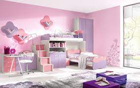 Check out our pink kids room selection for the very best in unique or custom, handmade pieces from our shops. Kids Bedroom Beautiful Soft Pink Shared Girls Bedroom With Lovely Furniture V Shaped Wall Shelves L Modern Kids Bedroom Girl Bedroom Decor Girl Bedroom Designs