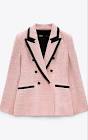 STRUCTURED BLAZER WITH CONTRASTING PIPING Zara