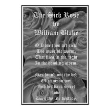 The Sick Rose William Blake Gothic Roses Poster Zazzle Com Gothic Rose William Blake Sick
