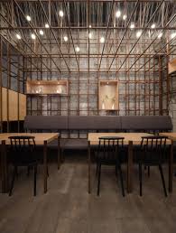 Lukstudio Suspends Metal Wires To Look Like Drying Noodles Restaurant Interior Design Restaurant Interior Racks Restaurant
