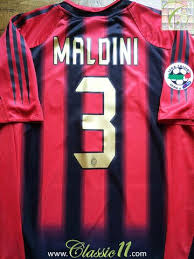 Relive Paolo Maldini S 2004 2005 Serie A With This Vintage Adidas Ac Milan Home Football Shirt