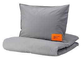 Virgil Abloh X Ikea Markerad Us Duvet Cover And 2 Pillowcases Full Queen Gray In 2020 Double Duvet Covers Duvet Covers Double Duvet