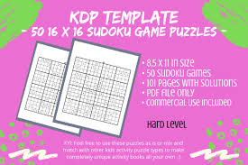 How to make a puzzle: 50 Hard 16x16 Sudoku Puzzles Solutions Grafico Por Tomboy Designs Creative Fabrica