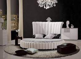 If you have a smaller space, consider getting a smaller frame. Modrest C645 Modern White Bonded Leather Round Bed Modern Bedroom Furniture Modern Bedroom Set Leather Bedroom Set