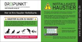 Ob der arzt für die freigabe der notfalldaten etwas verrechnet. Notfallkarte Haustier Produkt
