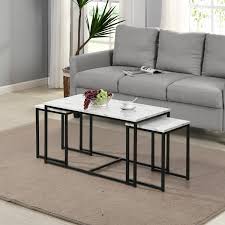 48.8 inches (122 cm), width: Nesting Marble Coffee Table Set