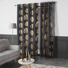 Yk curtain blickdichte vorhänge wohnzimmer gardine verdunkelung kinderzimmer thermo vorhang sonnenschutz ösenschal, 2pcs,gold,200 245cm. Vorhang 140 X 260 Cm Palmette Anthrazit Gold Gardinen Vorhange Rollos Eminza