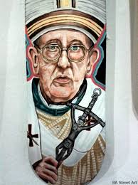 Pope Francis graffiti by Elmar Karla