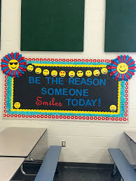 Personalised branded notice boards can be produced with your company name and logo together together with a message or title of your choice. Emoji Encouraging Smile Bulletin Board Emoji Classroom Classroom Bulletin Boards Emoji Classroom Theme
