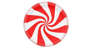 The crafting item peppermint candy is a small red candy wrapped in blue plastic. Peppermint Candy Mints Christmas Paper Plates Zazzle Com