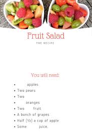 Let S Make Fruit Salad Interactive Worksheet Fruit Fruit Salad Recipes Fruit Salad