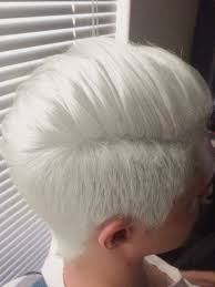 You hair will most likely never get to white. Men S Hair Haircuts Fade Haircuts Short Medium Long Buzzed Side Part Long Top Short Sides Hair Style White Hair Men White Hair Color Short White Hair