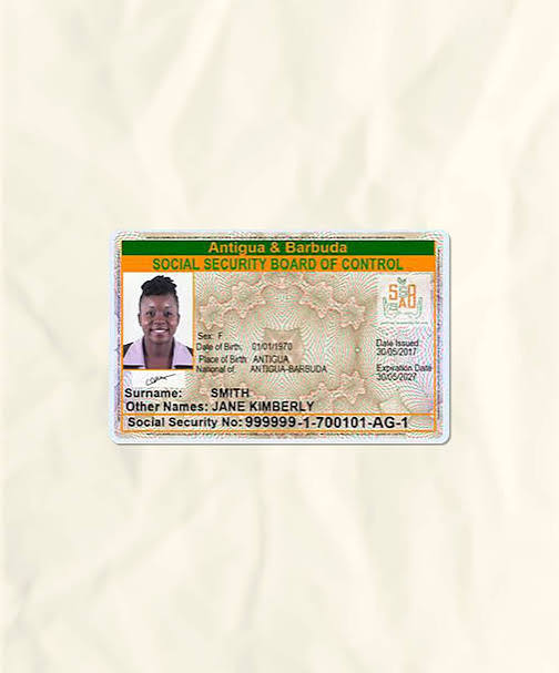 Download Antigua and Barbuda National ID Card Template (PSD) - Fully Editable | Fakesample