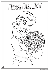 Birthday Archives Magic Color Book Belle Coloring Pages Rose Coloring Pages Disney Coloring Sheets