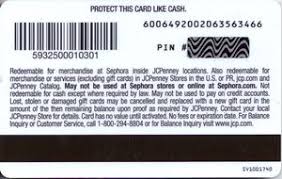 Click here to check your gift card balance. Gift Card Sephora Inside Jcpenney United States Of America Sephora Col Us Jcp Sv1001740