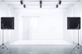 Film Studio With Room Box And Professional Lighting Equipment Stock Photo Picture And Royalty Free Image Image 63392925