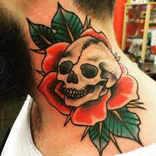 15 Beautiful Rose Neck Tattoos Rose Neck Tattoo Best Neck Tattoos Neck Tattoo