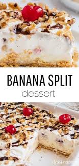 No Bake Banana Split Dessert I Heart Naptime Recipe Banana Split Dessert Banana Split Dessert Recipes Banana Split