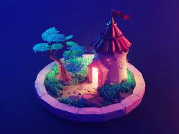 Night Tower Isometric Environment Concept Art Isometric Art