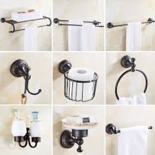 Oil rubbed bronze has become a finish that is very popular with many modern homeowners looking for a classical look in their home. Oil Rubbed Bronze Bathroom Accessories Set Hair Dryer Rack Coat Towel Shelf Rail Bar Shower Soap Dish Holder Toilet Brush Nzh03 Paper Holders Aliexpress