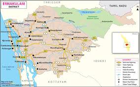 Check out kerala map kerala tourist map backwater map and kerala map of beaches. Ernakulam District Map