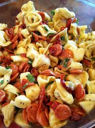 Pasta salad recipes with pepperoni. Tortellinsalad Jpg 1 195 1 600 Pixels Summer Salad Recipes Pepperoni Pasta Salads Food