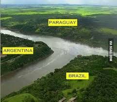 Im still in shock over these skylines. This Is Where Paraguay Argentina And Brazil Meet 9gag