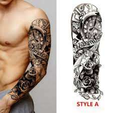 As an apex predator, they represent power and strength as well as independence. Men Women Full Arm Sleeve Temporary Tattoo Stencil Sticker Body Art 3d Waterproof Wish
