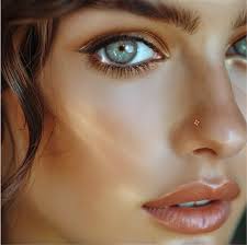 9k Gold Ruby Nose Stud: July Birthstone Screw Piercing