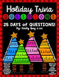 Divide the group into teams. Holiday Quick Find Trivia Questions Christmas Hanukkah Kwanzaa New Year S