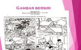 Calon peperiksaan perlu memerhatikan gambar bersiri yang mengandungi lima gambar dalam lima petak berlainan, serta petak gambar keenam yang mempunyai tanda soal. Karangan Gambar Bersiri Tahun 3 Malaysiut