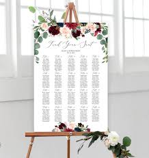 Wedding Seating Chart Template Fully Editable Wedding