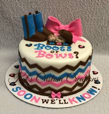 Boots Or Bows Gender Reveal Cake Baby Shower Gender Reveal Cake Gender Reveal Cake Gender Reveal Party Theme