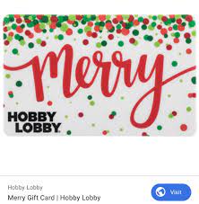Hobby Lobby Gift Card Hobby Lobby Gift Card Gift Card Gifts