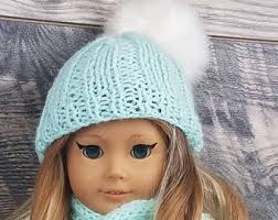 Doll Hat Wrap,18 Inch Matching Set, Doll Slouchy Hat, 18 Inch Doll Clothes,  Doll Accessories, Girl Doll Winter Set, Doll Scarf Beanie Set,