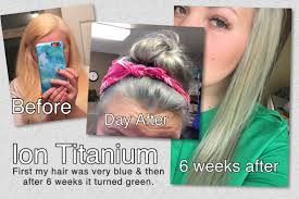 Ion Titanium First Was Blue And Then Turned Green Never Was The Color On The Swatch From Sally S It S Taken 2 Ion Color Brilliance Titanium Normal Hair Hair