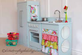 A classic wood kitchen set by robud gives the feel of old times where peace lies. Diy Blue Play Kitchen The Crafting Chicks