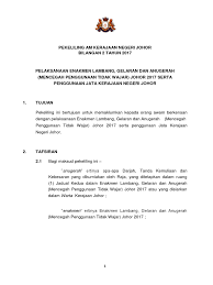 Maksud bendera & jata setiap negeri di malaysia. Pekeliling Am Johor Bil 2 2017