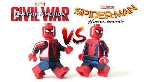 Lego spider man homecoming minifigure. New Lego Spider Man Homecoming 2017 Vs Captain America Civil War Spider Man Minifigures Comparison Youtube