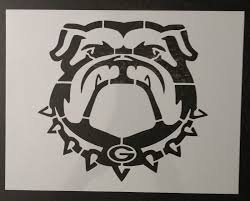 Bulldog Bull Dog Georgia Bulldogs 11 X 8 5 Custom Stencil Fast Free Shipping Custom Stencils Tole Painting Stencils