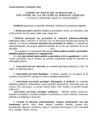 E bine de reţinut că o consiliere psihologică nu este o psihoterapie. Schema Redactare Studiu De Caz