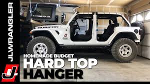 Thanks to the awesome engineers over at jeep, removing the doors on a jeep jl wrangler or jt gladiator pickup truck is easier than ever before. Jeep Jl Wrangler Hard Top Hoist Diy Homemade Ceiling Hanger On A Budget Youtube