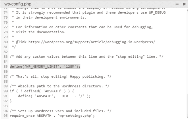 Increasing PHP Memory Limit in wp-config.php, AI generated